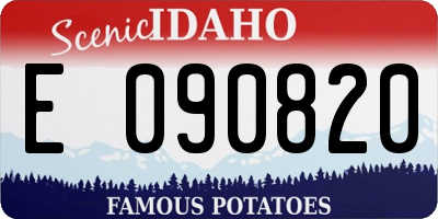 ID license plate E090820