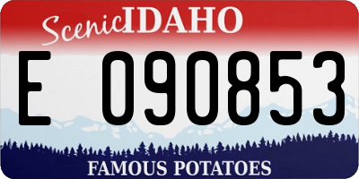 ID license plate E090853
