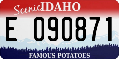 ID license plate E090871