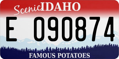 ID license plate E090874