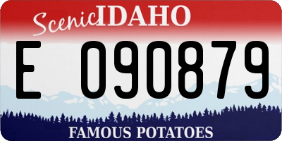 ID license plate E090879