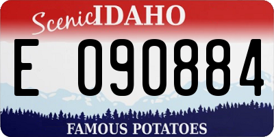 ID license plate E090884