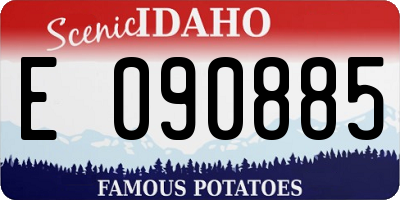 ID license plate E090885