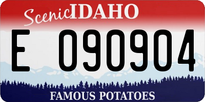 ID license plate E090904