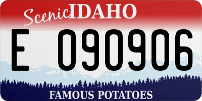 ID license plate E090906