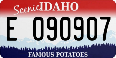 ID license plate E090907