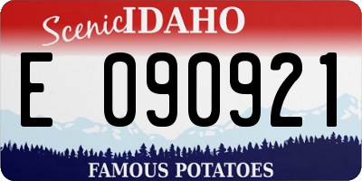 ID license plate E090921