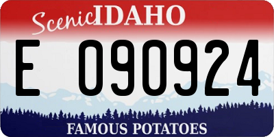 ID license plate E090924