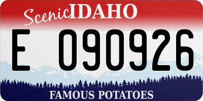ID license plate E090926