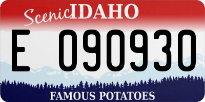 ID license plate E090930