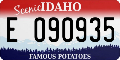 ID license plate E090935