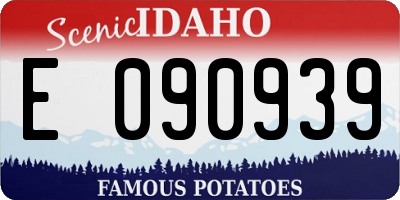 ID license plate E090939