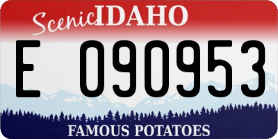ID license plate E090953