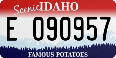 ID license plate E090957