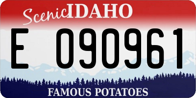 ID license plate E090961