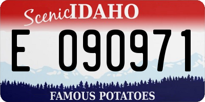 ID license plate E090971