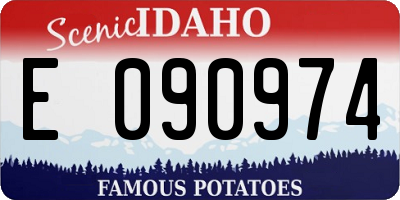 ID license plate E090974