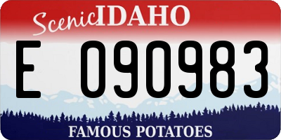ID license plate E090983