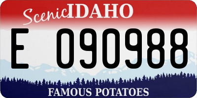 ID license plate E090988