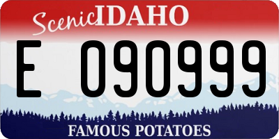 ID license plate E090999