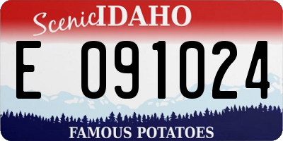 ID license plate E091024