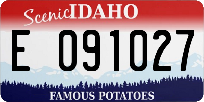 ID license plate E091027