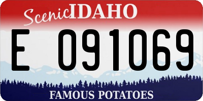 ID license plate E091069