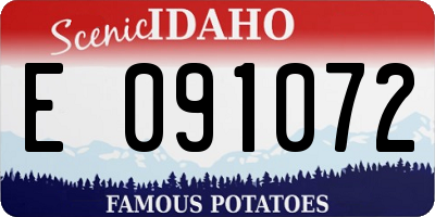ID license plate E091072