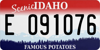 ID license plate E091076
