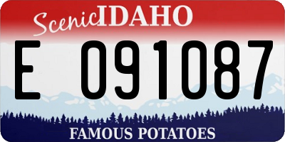 ID license plate E091087