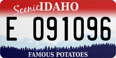 ID license plate E091096