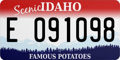 ID license plate E091098