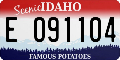 ID license plate E091104