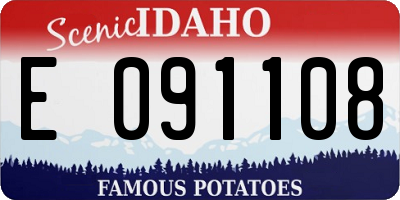 ID license plate E091108
