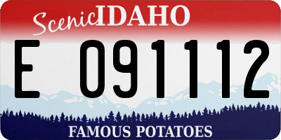 ID license plate E091112