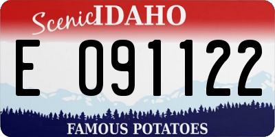 ID license plate E091122