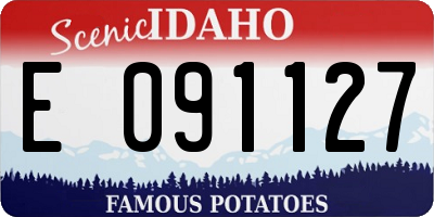 ID license plate E091127