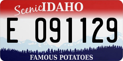ID license plate E091129
