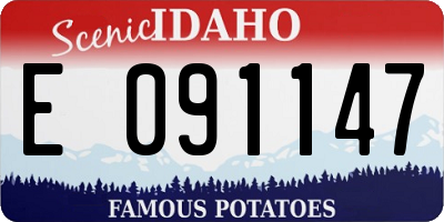 ID license plate E091147