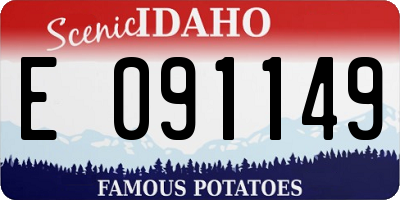 ID license plate E091149