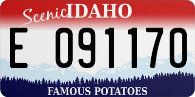 ID license plate E091170