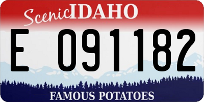 ID license plate E091182
