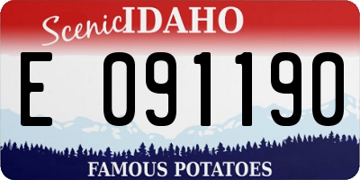 ID license plate E091190