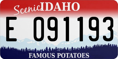 ID license plate E091193