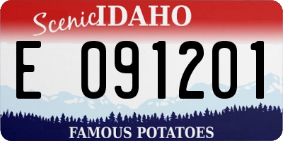 ID license plate E091201