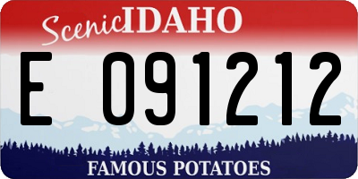 ID license plate E091212