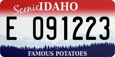 ID license plate E091223