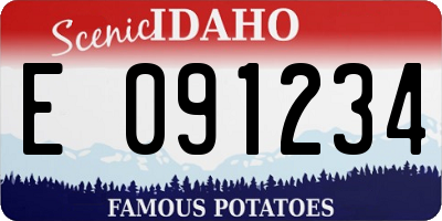 ID license plate E091234