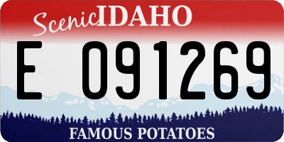 ID license plate E091269