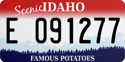 ID license plate E091277